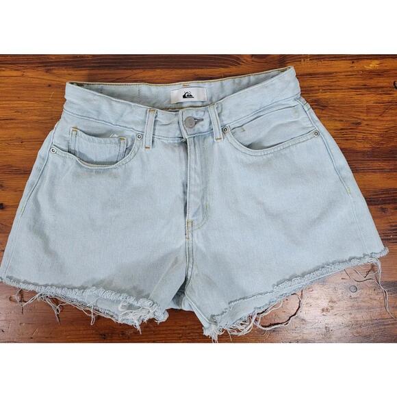 Quicksilver Women's Cut-off Blue Denim Shorts Size 27 - Picture 1 of 8